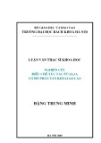 Luận văn Thạc sĩ Khoa học: Nghiên cứu điều chế xúc tác PT/AL2O3 có độ phân tán kim loại cao