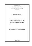 Luận án Tiến sĩ Tôn giáo học: Phật giáo thời Lê Sơ qua tư liệu Hán Nôm