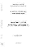 Luận văn Thạc sĩ Khoa học: Nghiên cứu xử lý nước thải xí nghiệp in