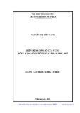 Luận văn Thạc sĩ Địa lý học: Biến động dân số của vùng Đồng bằng sông Hồng giai đoạn 2009-2017