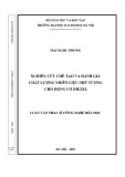 Luận văn Thạc sĩ Khoa học: Nghiên cứu chế tạo và đánh giá chất lượng nhiên liệu nhũ tương cho động cơ diezel