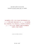 Luận án Tiến sĩ Vật lý: Nghiên cứu các hạt hyperon lạ Ω với độ nhanh 1.9<y<4.9 sinh ra trong va chạm pp năng lượng s = 7 và 8 TeV trên thí nghiệm Lhcb tại CERN