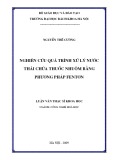 nghiên cứu quá trình xử lý nước thải chứa thuốc nhuộm bằng phương pháp fentơn