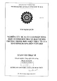 Luận văn Thạc sĩ Công nghệ môi trường: Nghiên cứu đề xuất giải pháp tổng hợp có tính đột phá về bảo vệ môi trường trong điều kiện thực tế của tỉnh Bình Dương đến năm 2020