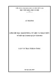 Luận văn Thạc sĩ Khảo cổ học: Gốm Chu Đậu (Hải Dương) - Tư liệu và nhận thức từ kết quả khai quật năm 2014