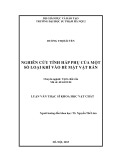 Luận văn Thạc sĩ Khoa học vật chất: Nghiên cứu tính hấp phụ của một số loại khí vào bề mặt vật rắn