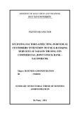 Summary of Doctoral thesis of Business administration: Studying factors affecting individual customers’ intention to use e-banking services at Saigon Thuong Tin commercial joint stock bank - Sacombank