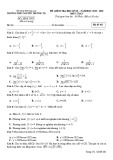 Đề thi học kì 2 môn Toán lớp 11 năm 2019-2020 – Trường THPT Nguyễn Trường Tộ