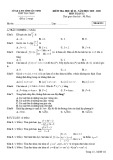 Đề thi học kì 2 môn Toán lớp 11 năm 2019-2020 – Trường THPT Tân Châu