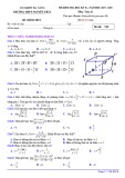 Đề thi học kì 2 môn Toán lớp 11 năm 2019-2020 – Trường THPT Nguyễn Trãi