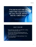 Bài giảng Ứng dụng kỹ thuật chụp niệu đạo bàng quang ngược dòng trước ghép thận