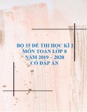 Bộ 15 đề thi học kì 2 môn Toán lớp 8 năm 2019-2020 có đáp án