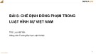 Bài giảng Luật Hình sự: Bài 5 - ThS. Lưu Hải Yến