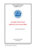 Giáo trình Kỹ năng giao tiếp – Phạm Văn Tuân