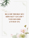 Bộ 12 đề thi học kì 2 môn Ngữ Văn lớp 7 năm 2019-2020 (Có đáp án)