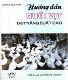 Sổ tay hướng dẫn nuôi vịt đạt năng suất cao: Phần 2