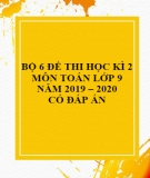 Bộ 6 đề thi học kì 2 môn Toán lớp 9 năm 2019-2020 có đáp án