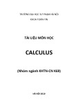 Tài liệu môn học Calculus