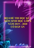 Bộ 8 đề thi học kì 2 môn Sinh học lớp 8 năm 2019-2020 có đáp án