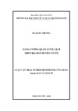 Luận văn Thạc sĩ Quản lý kinh tế: Tăng cường quản lý du lịch trên địa bàn huyện Cô Tô