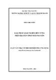 Luận văn Thạc sĩ Quản lý kinh tế: Giải pháp giảm nghèo bền vững trên địa bàn tỉnh Thái Nguyên