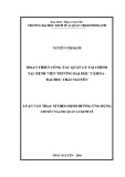 Luận văn Thạc sĩ Kinh tế: Hoàn thiện công tác quản lý tài chính tại Bệnh viện Trường Đại học Y Khoa - Đại học Thái Nguyên