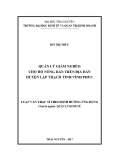 Luận văn Thạc sĩ Quản lý kinh tế: Quản lý giảm nghèo cho hộ nông dân trên địa bàn huyện Lập Thạch, tỉnh Vĩnh Phúc