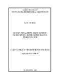 Luận văn Thạc sĩ Quản lý kinh tế: Quản lý thu bảo hiểm xã hội bắt buộc tại Bảo hiểm xã hội thành phố Hạ Long, tỉnh Quảng Ninh