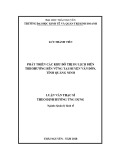 Luận văn Thạc sĩ Quản lý kinh tế: Phát triển các khu đô thị du lịch biển theo hướng bền vững tại huyện Vân Đồn, tỉnh  Quảng Ninh