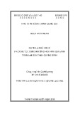 Tóm tắt Luận văn Thạc sĩ Quản lý công: Quản lý nhà nước về công tác Dân số-Kế hoạch hóa gia đình trên địa bàn tỉnh Quảng Bình