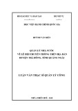 Luận văn Thạc sĩ Quản lý công: Quản lý nhà nước về lễ hội truyền thống trên địa bàn huyện Trà Bồng, tỉnh Quảng Ngãi