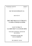 Luận văn Thạc sĩ Luật Hiến Pháp và Luật Hành Chính: Thực hiện pháp luật về dịch vụ văn hóa ở tỉnh Quảng Bình