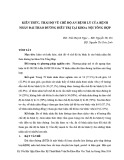 Kiến thức, thái độ về chế độ ăn bệnh lý của bệnh nhân đái tháo đường điều trị tại khoa nội tổng hợp