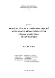 Nghiên cứu các cơ sở khoa học để kinh doanh rừng trồng tếch (Tectona grandis Linn.) ở Tây Nguyên