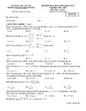 Đề thi học kì 2 môn Toán lớp 11 năm 2019-2020 có đáp án – Trường PTDT Nội Trú Thái Nguyên