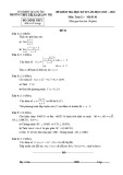 Đề thi học kì 2 môn Toán lớp 11 năm 2019-2020 có đáp án – Trường THPT Thị Xã Quảng Trị