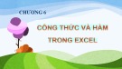 Bài giảng Tin học phần 2 - Chương 6: Tạo biểu đồ trong bảng tính