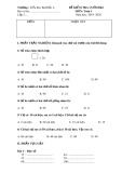 Đề thi học kì 2 môn Toán lớp 1 năm 2019-2020 - Trường Tiểu học Bá Hiến A