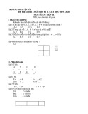 Đề thi học kì 2 môn Toán lớp 1 năm 2019-2020 có đáp án - Trường Tiểu học Xuân Đài
