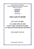 Khóa luận tốt nghiệp: Kỹ năng tự học của sinh viên ngành Tâm lý học, trường Đại học Sư phạm thành phố Hồ Chí Minh