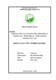 Khóa luận tốt nghiệp: Đánh giá công tác xây dựng nông thôn mới tại xã Bình Long, huyện Hòa An, tỉnh Cao Bằng giai đoạn 2015 - 2017