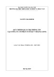 Luận văn Thạc sĩ Thông tin Thư viện: Quy trình quản trị thông tin tại Công ty cổ phần Ô tô KCV Thăng Long