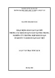 Luận văn Thạc sĩ Du lịch: Hoạt động đào tạo tại chỗ trong  các khách sạn 4 sao trên địa bàn thành phố Nha Trang, tỉnh Khánh Hòa