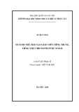 Luận văn Thạc sĩ Việt Nam học: So sánh việc đào tạo giáo viên tiếng Trung, tiếng Việt cho người nước ngoài