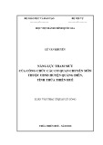 Luận văn Thạc sĩ Quản lý công: Năng lực tham mưu của công chức các cơ quan chuyên môn thuộc UBND huyện Quảng Điền, tỉnh Thừa Thiên Huế