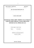 Tóm tắt Luận văn Thạc sĩ Quản lý công: Đánh giá công chức trong các cơ quan chuyên môn thuộc ủy ban nhân dân huyện Sa Pa, tỉnh Lào Cai