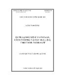 Luận văn Thạc sĩ Quản lý công: Quản lý nhà nước về thi đua, khen thưởng tại huyện A Lưới, tỉnh Thừa Thiên Huế