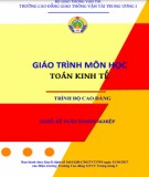 Giáo trình môn học Toán kinh tế (Nghề: Kế toán doanh nghiệp): Phần 1