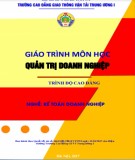 Giáo trình môn học Quản trị doanh nghiệp (Nghề: Kế toán doanh nghiệp): Phần 1