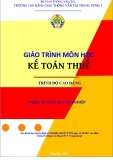 Giáo trình môn học Kế toán thuế